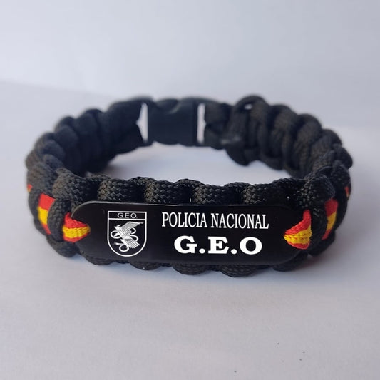 Pulsera Policia Nacional - G.E.O - Pulserasdehonor.com