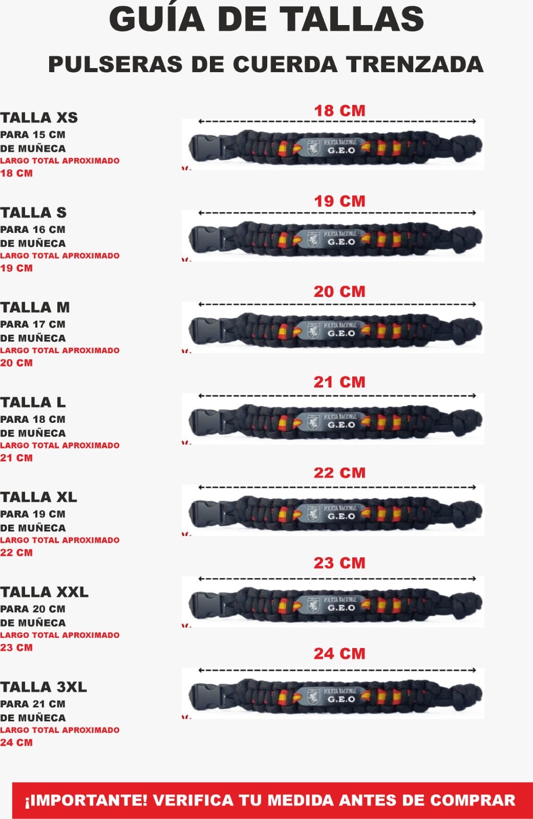 Pulsera Policia Nacional - G.E.O